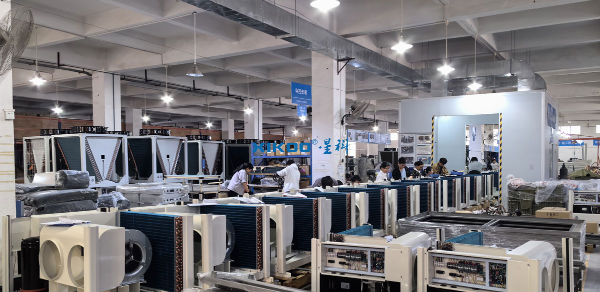 蒸發(fā)冷省電空調(diào)-環(huán)保空調(diào)廠家生產(chǎn)車(chē)間