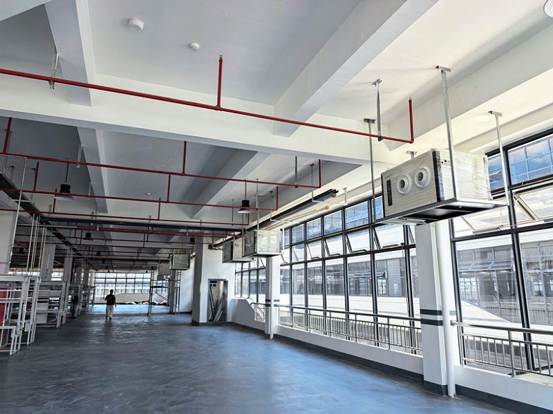 電動工具生產車間制冷降溫，安裝蒸發冷省電空調 - 臥式射流機型