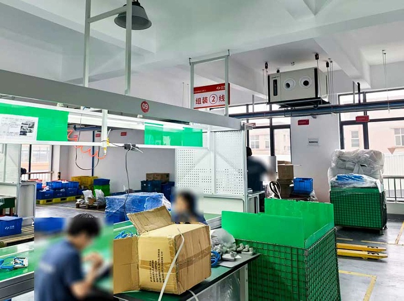 生產(chǎn)車(chē)間降溫應(yīng)用蒸發(fā)冷省電空調(diào)-臥式射流空調(diào)